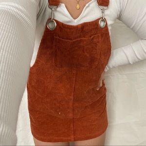 Forever 21 corduroy overall dress